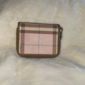 Authentic Burberry pink wallet
